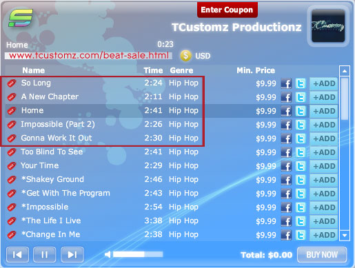 5 New Sale Beats Added!