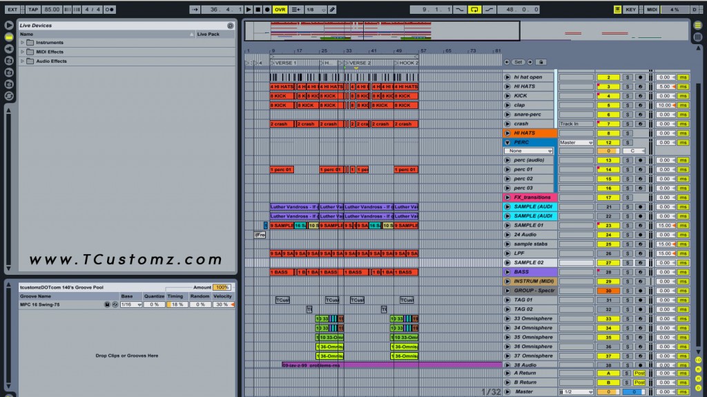 sampled beat in ableton live 8